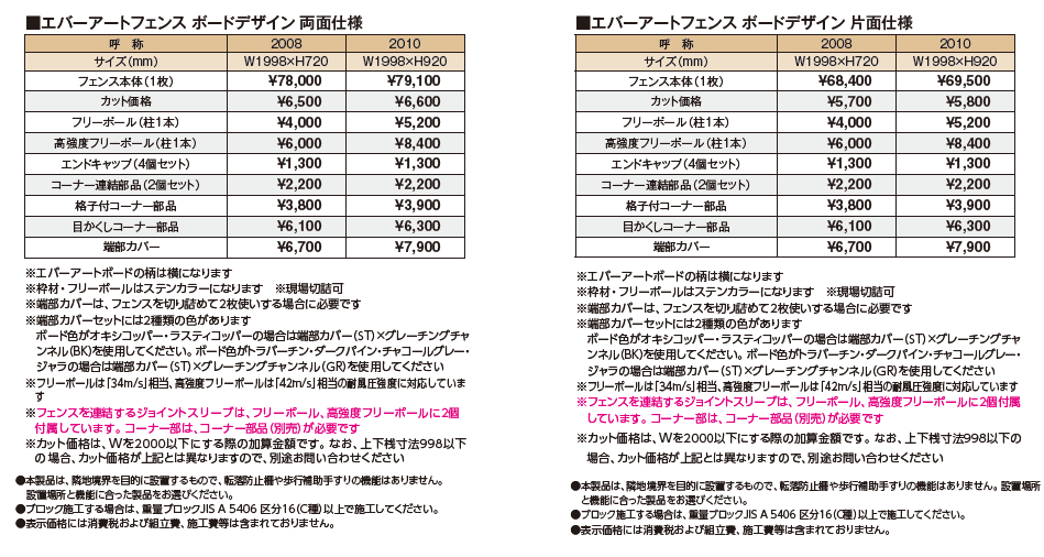 エバーアート®︎フェンス ボードデザイン【2024年版】_価格_1