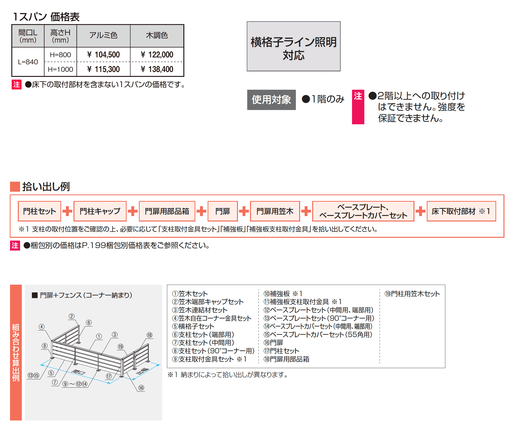 ラステラ ジーエムラインW 門扉【廃番】【2025年10月価格改訂版】_価格_1