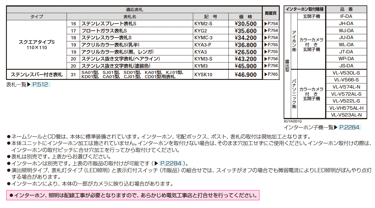 ルシアス ポストユニット KA01型 小窓パネル_価格_2