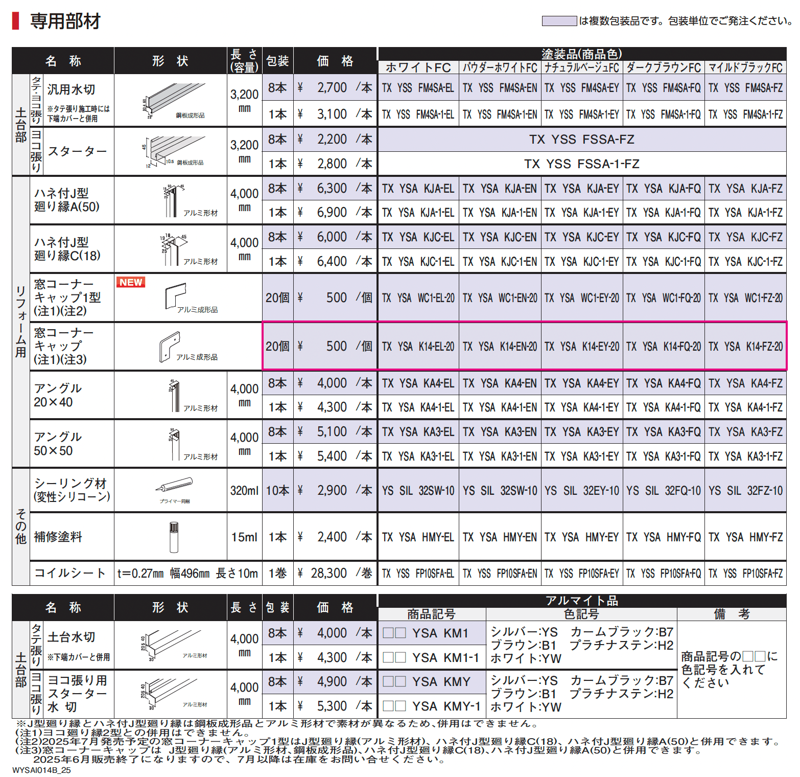 シャインウォール S1型(鋼板)_価格_2