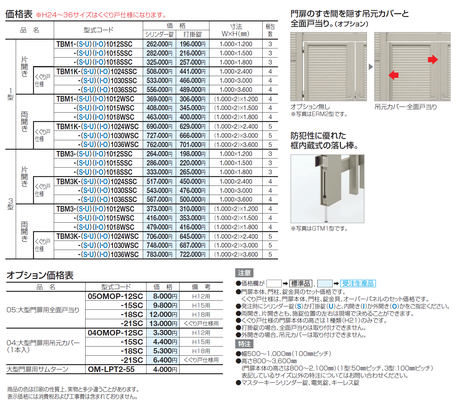 門扉 TBM3型【2024年版】_価格_1