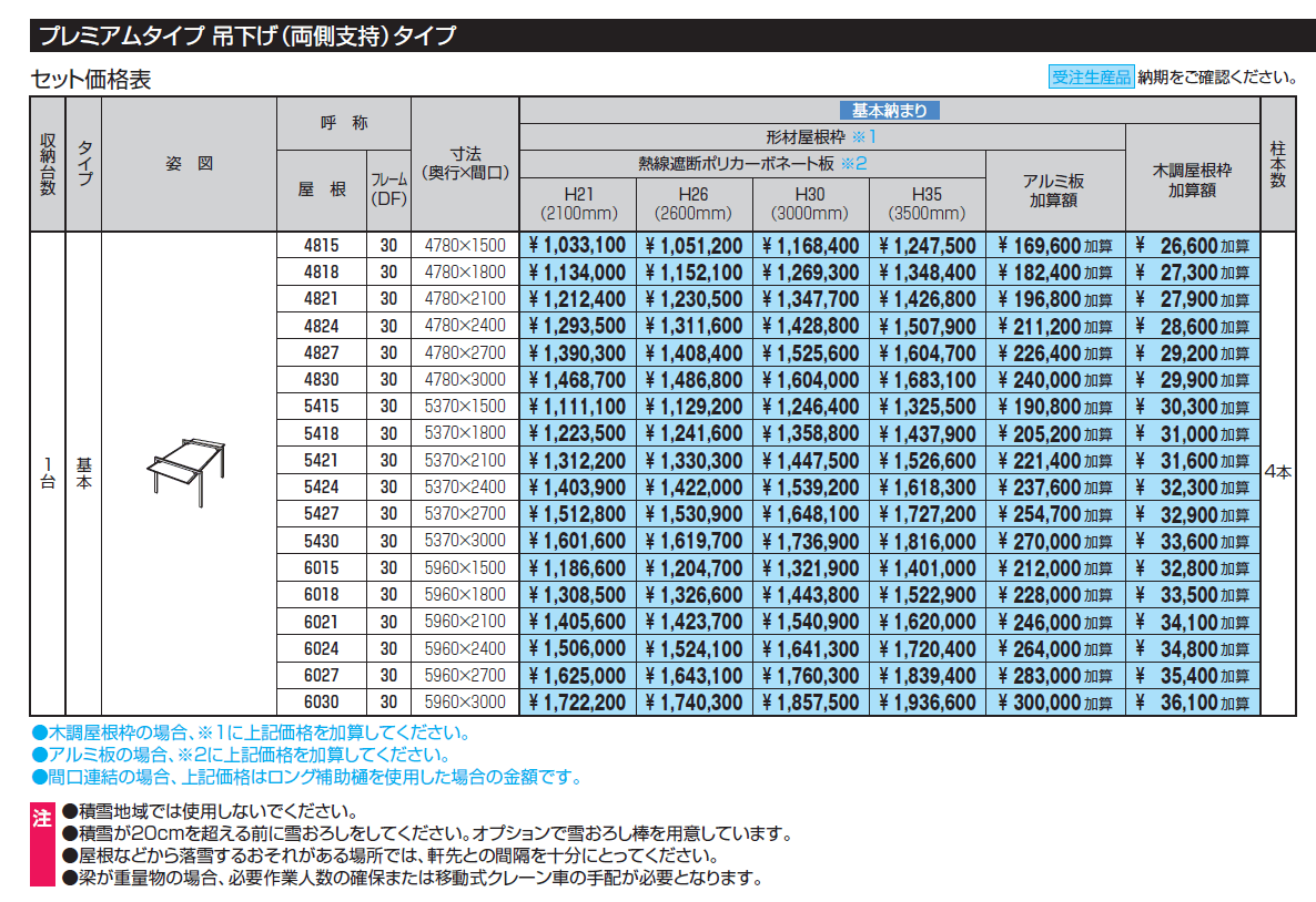U.スタイル アゼスト プレミアムタイプ 吊下げタイプ(片側支持タイプ・両側支持タイプ)【2024年版】_価格_2