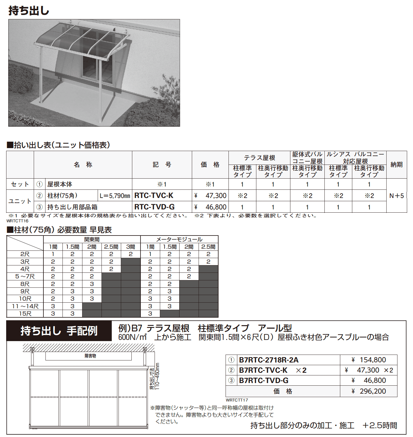 ソラリア テラス屋根 特殊納まり 持ち出し_価格_1