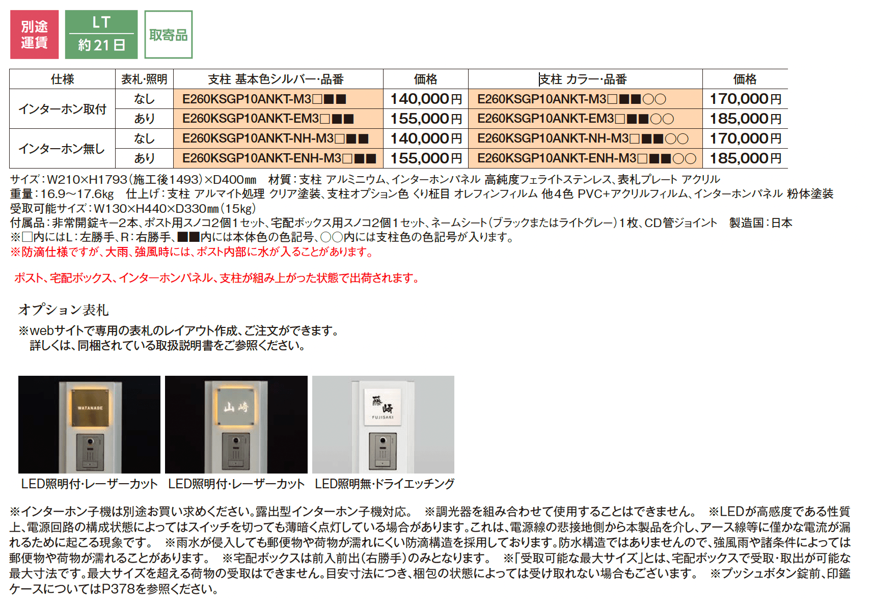 門柱ユニット KS-GP10ANKT【2025年版】_価格_1