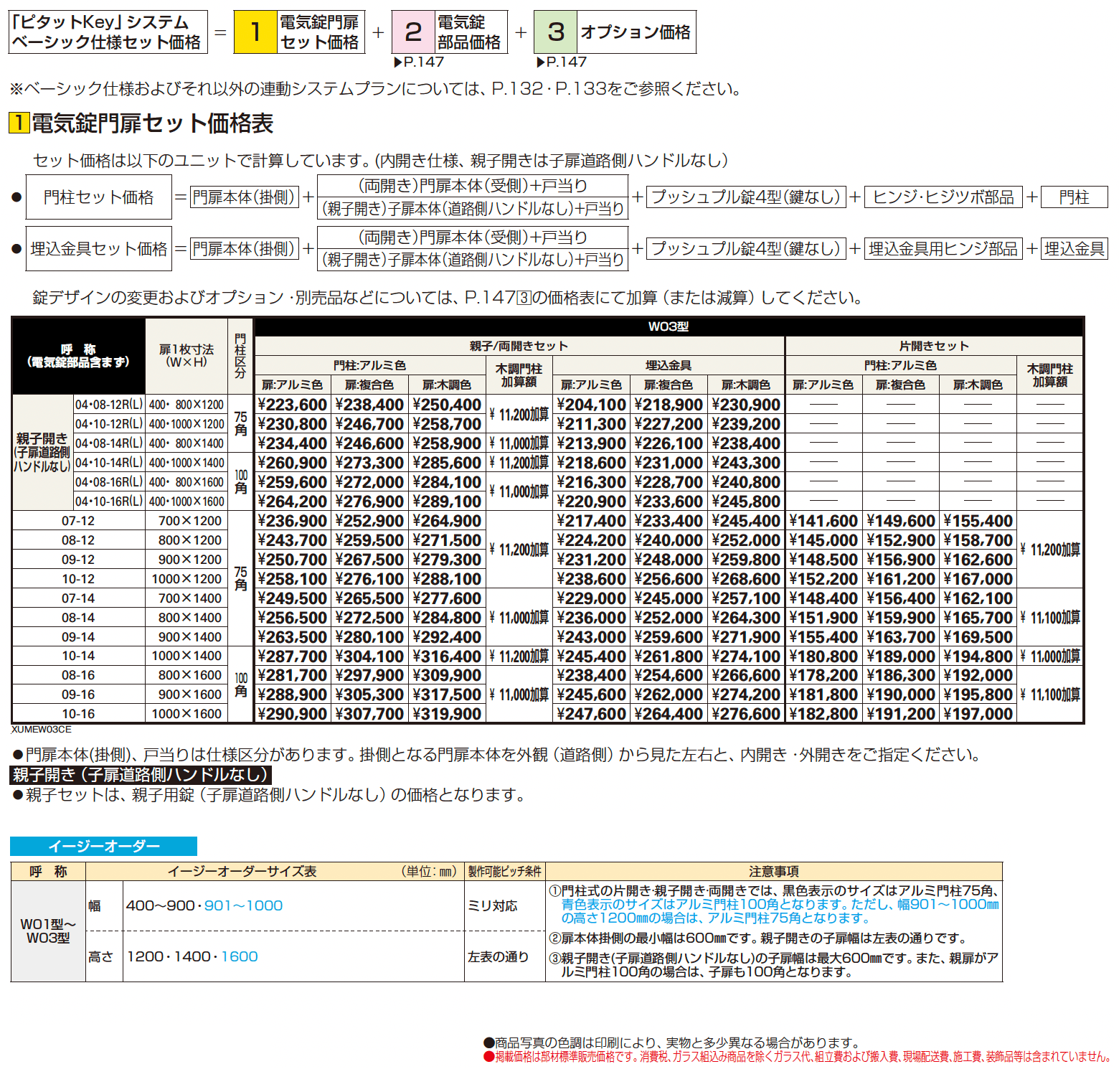〔ピタットKey システム〕電気錠付 ルシアス 門扉シリーズ W03型【2024年版】_価格_1