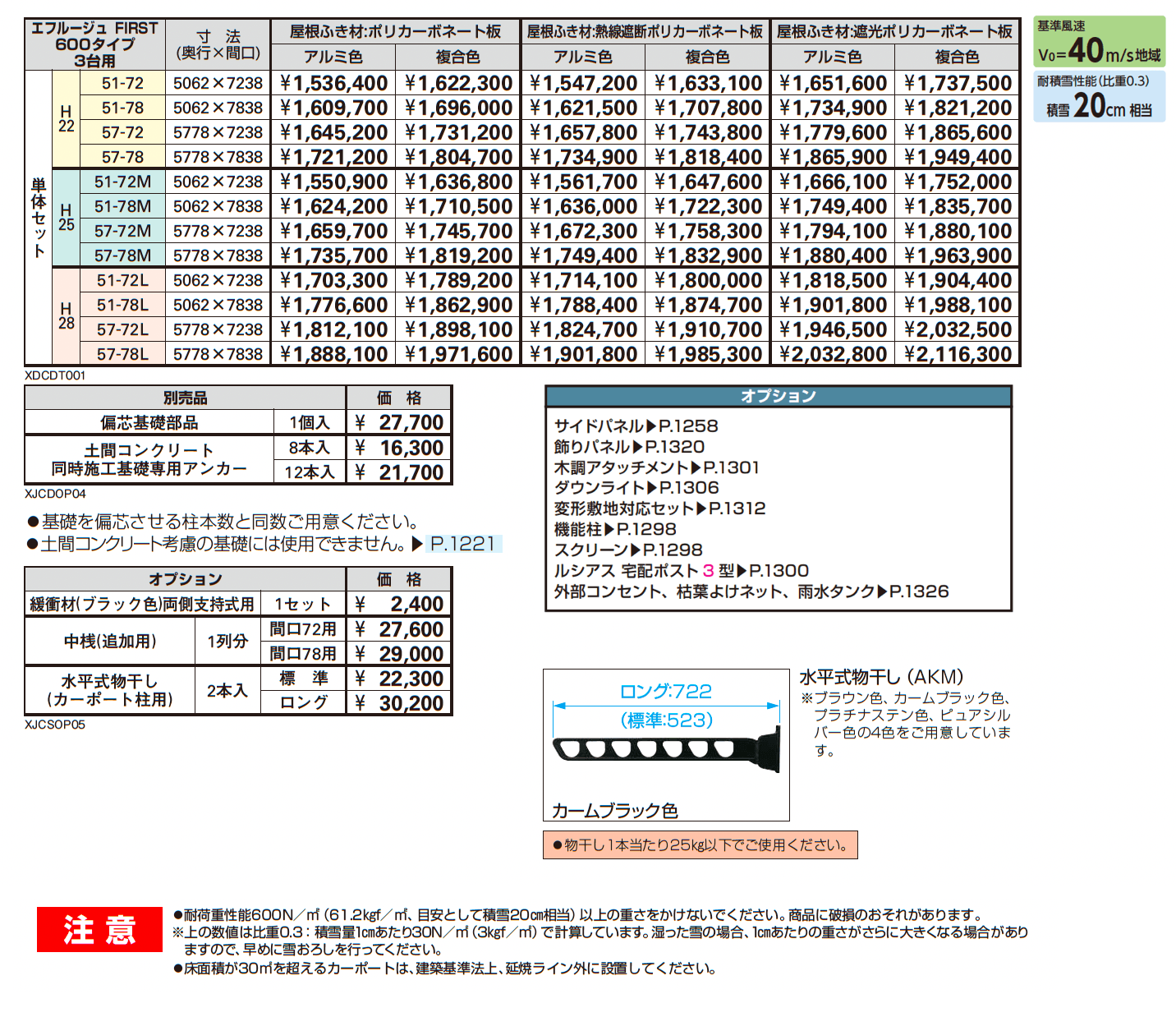 エフルージュ FIRST 600タイプ 3台用 (単体)_価格_1