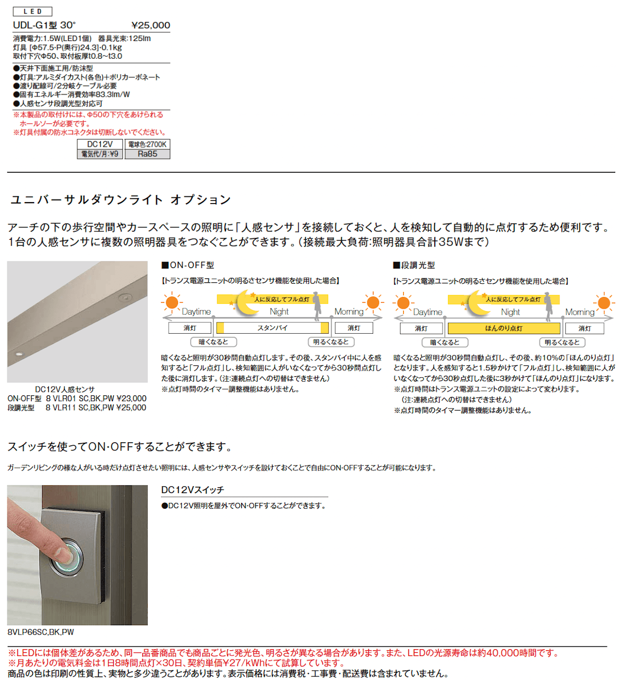 ユニバーサルダウンライト UDL-G1型【2024年版】_価格_1