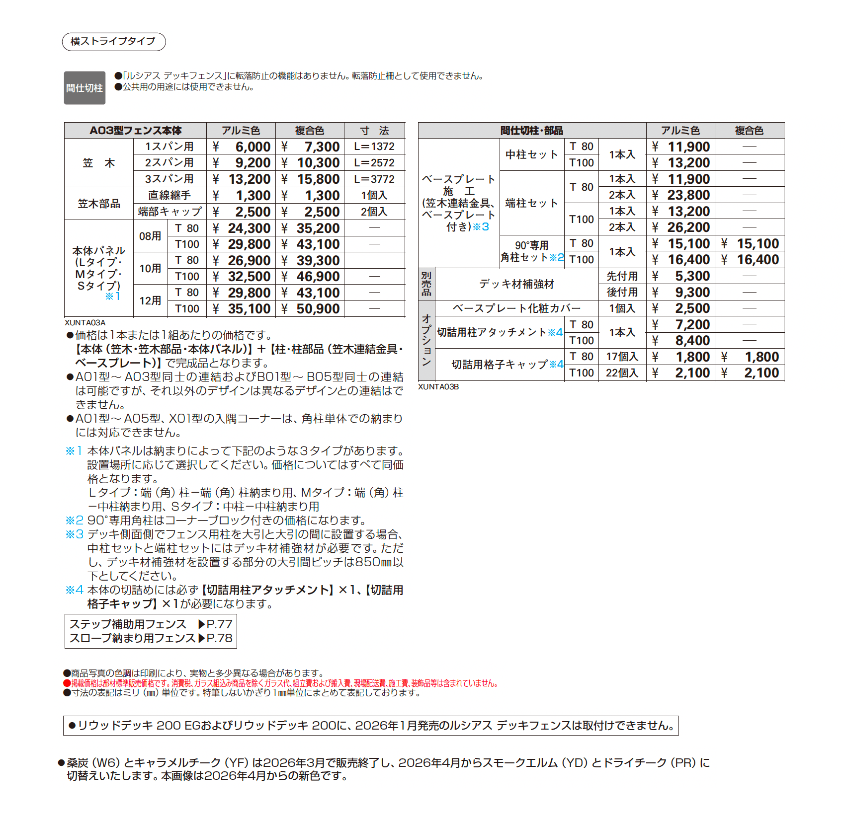 ルシアス デッキフェンス A03型【2026年1月発売】_価格_1