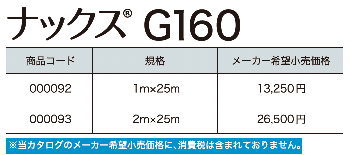 ナックス®︎ G160【2024年版】_価格_1