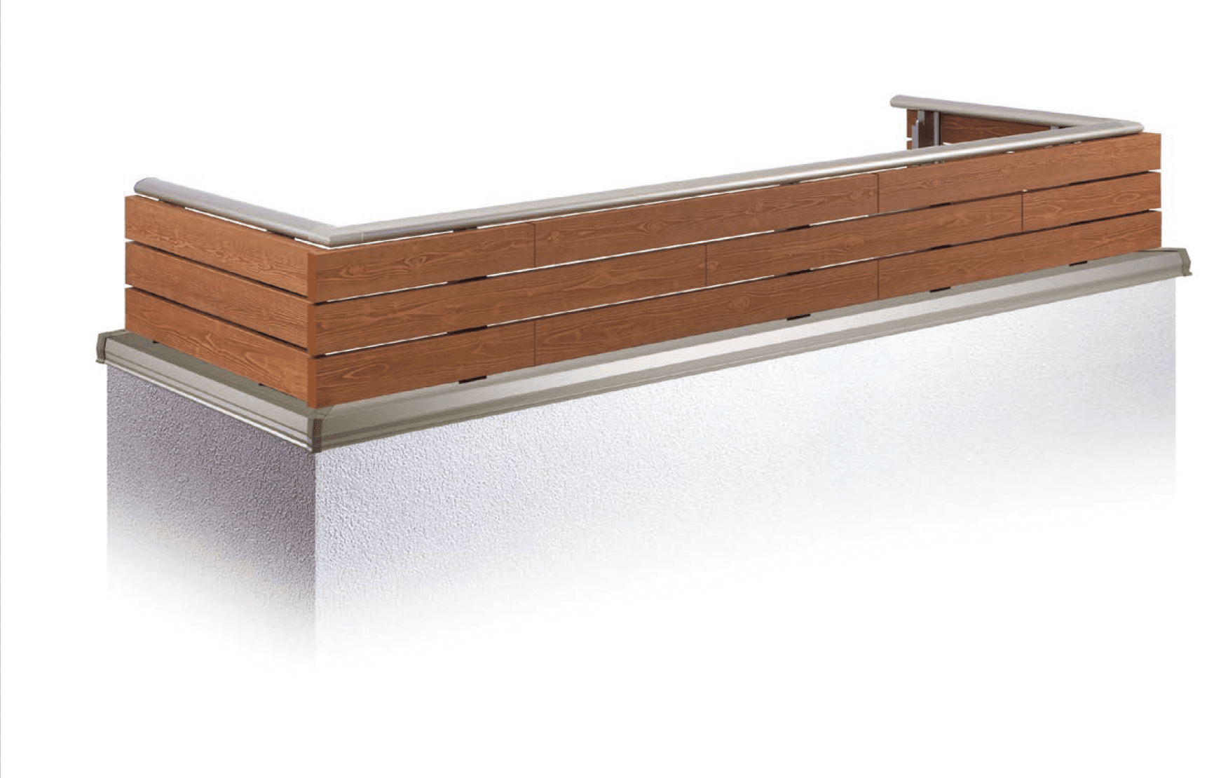 MINOの「笠木付彩木いたばり手摺H400MBタイプ AYMB04」