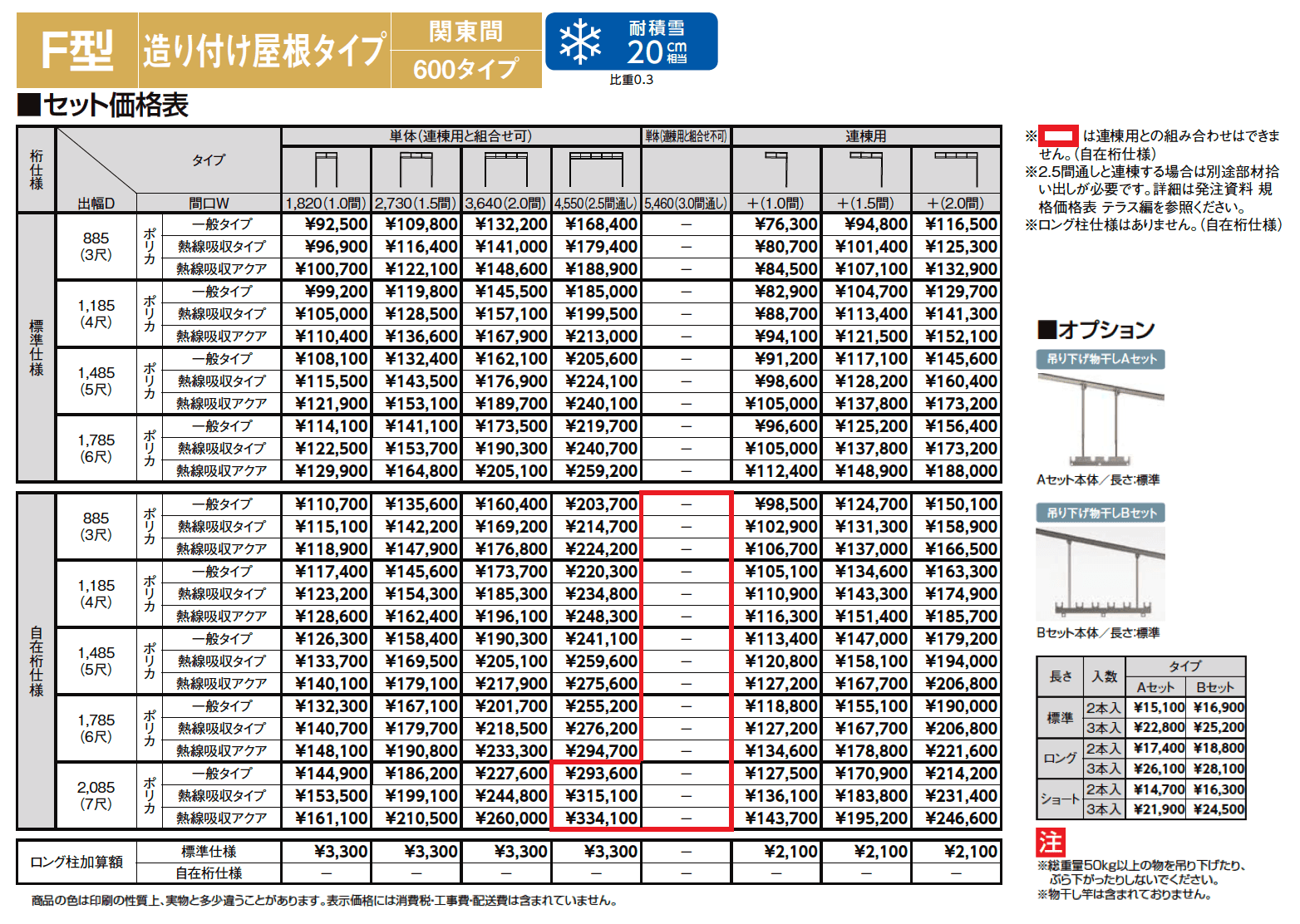 スピーネ F型 造り付け屋根タイプ 関東間【2024年版】_価格_1