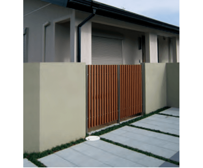 MINOの「ハイブリッド彩木ストライプフェンス・間仕切34×40縦格子タイプ HAC34K」のサブ画像1