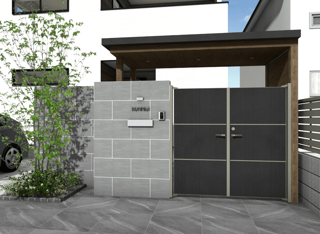 タカショーの「エバーアートボード門扉®︎ ライン」