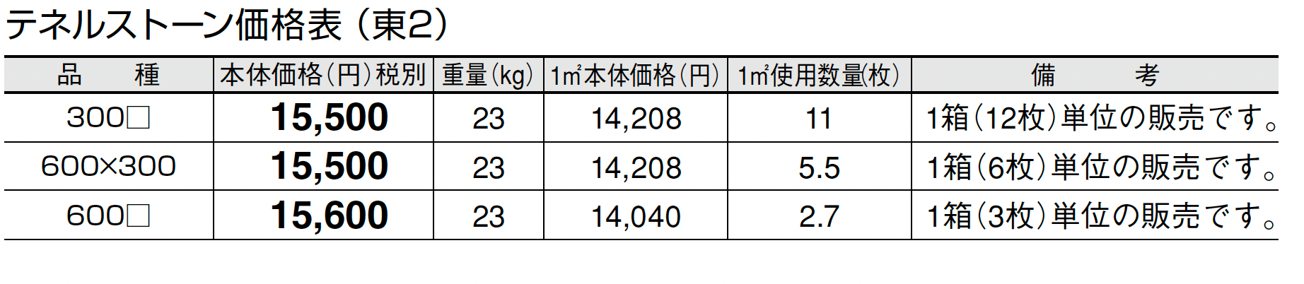 テネルストーン【2024年版】_価格_2