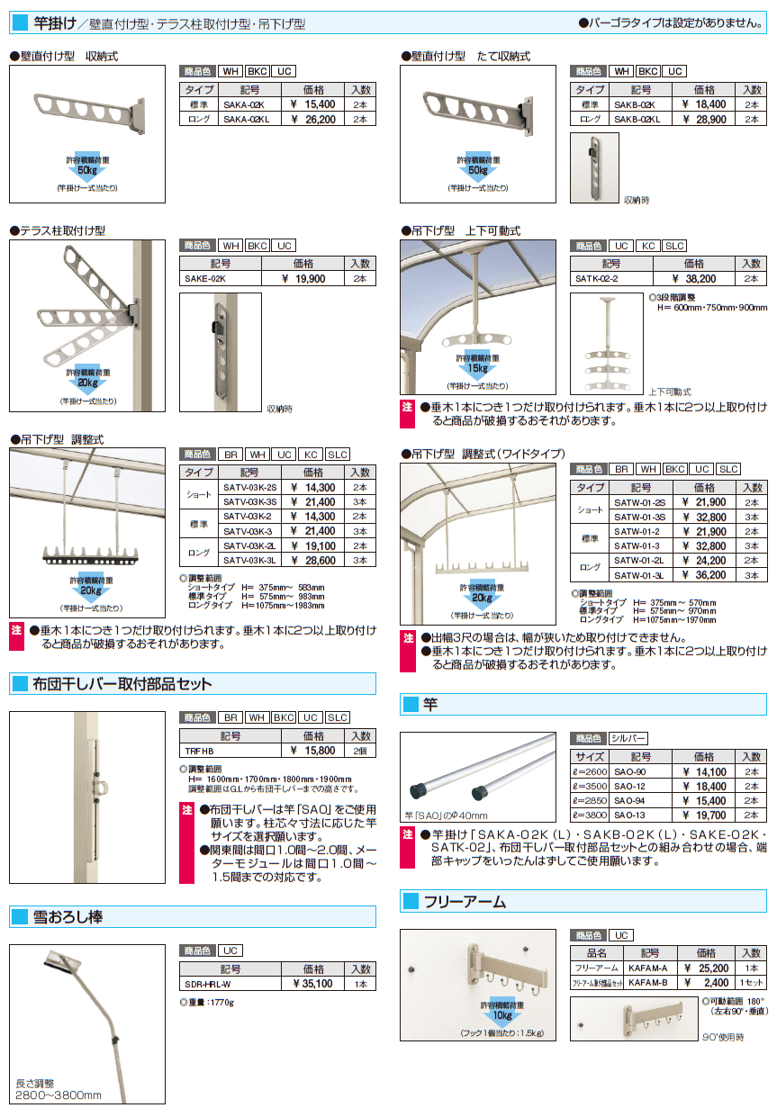 ナチュレN(前面パネル 一段仕様 独立式 パーゴラタイプ 壁寄せ納まり・独立納まり)【2024年版】_価格_4