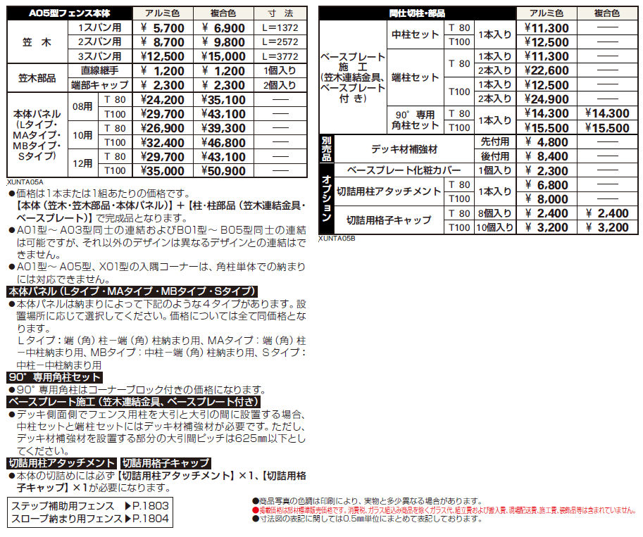 ルシアス デッキフェンスA05型【2024年版】_価格_1