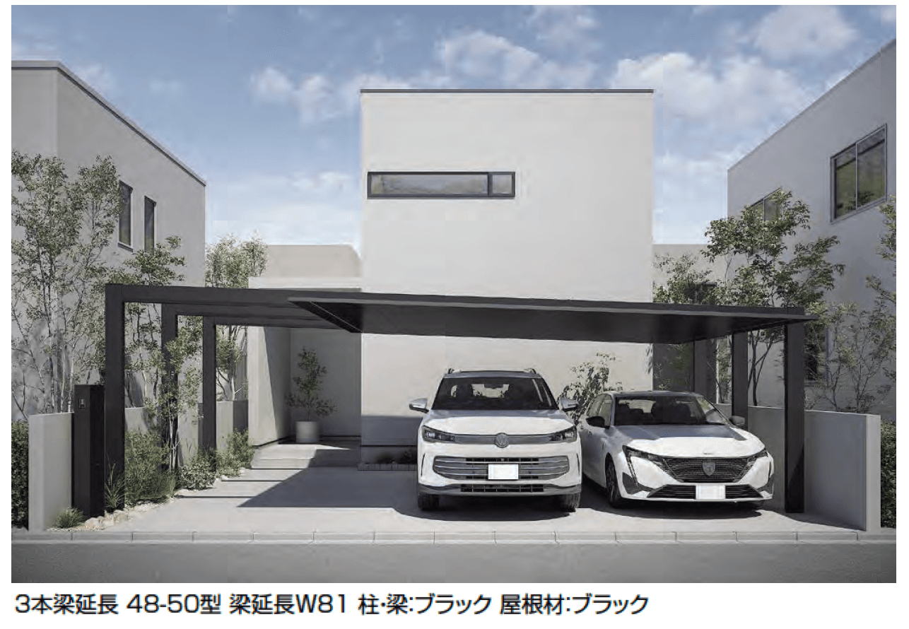 LIXILの「カーポートSC 1500 2台用 梁延長」