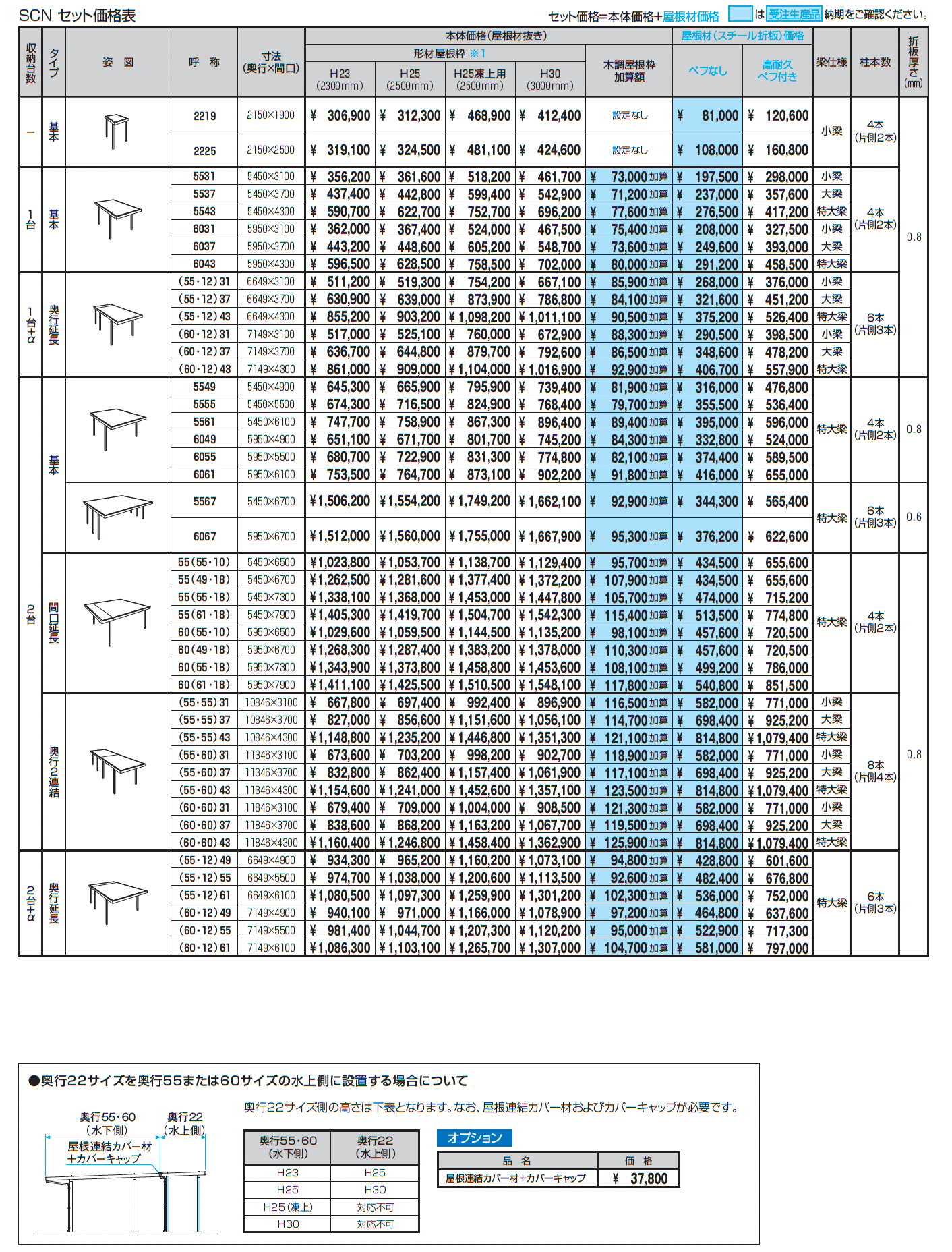 G1-R/ジーワン アール(耐積雪量100cm仕様:基本・奥行延長・間口延長・奥行連結・間口連結)_価格_1