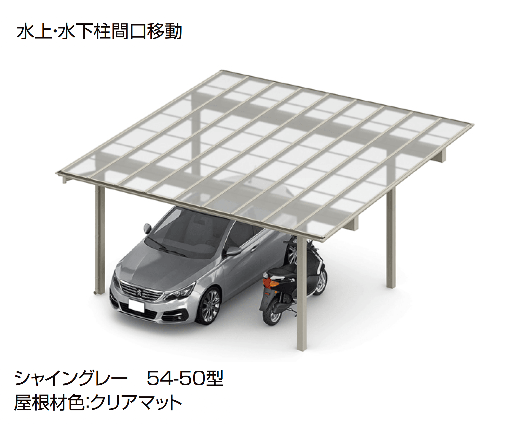 LIXILの「フーゴF 2台用 柱間口移動」のサブ画像3