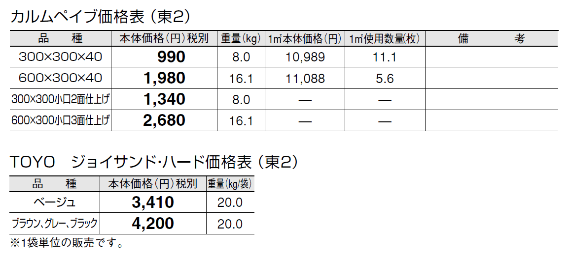 カルムペイブ【2024年版】_価格_2