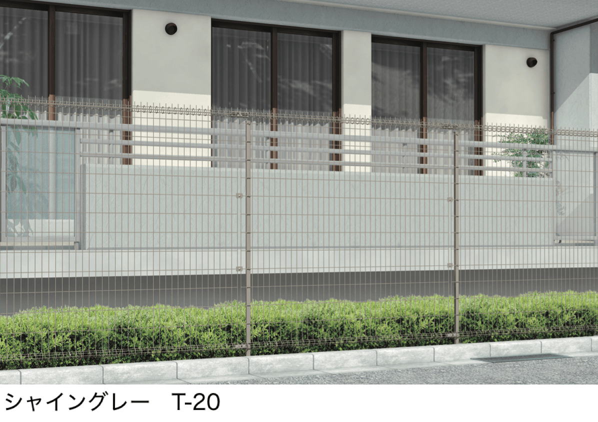 LIXILの「ハイグリッドフェンス 剣先2型 フリーポールタイプ」