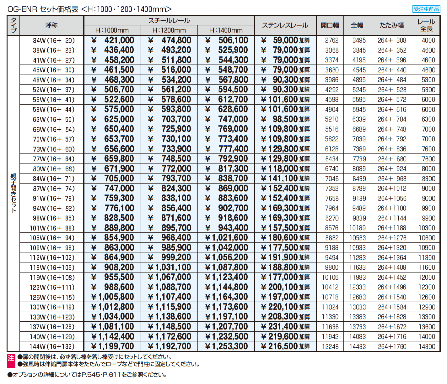 アルテンダEN型 レールタイプ_価格_3