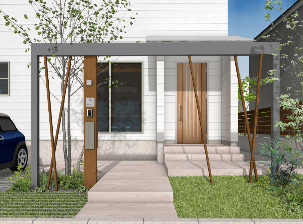 タカショーの「エバースクリーン®︎ 斜め格子スリット部材」