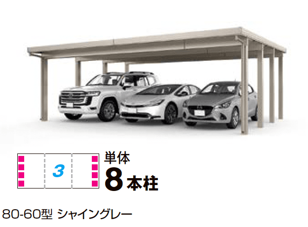 LIXILの「カーポートST 3000タイプ 3台用」のサブ画像2