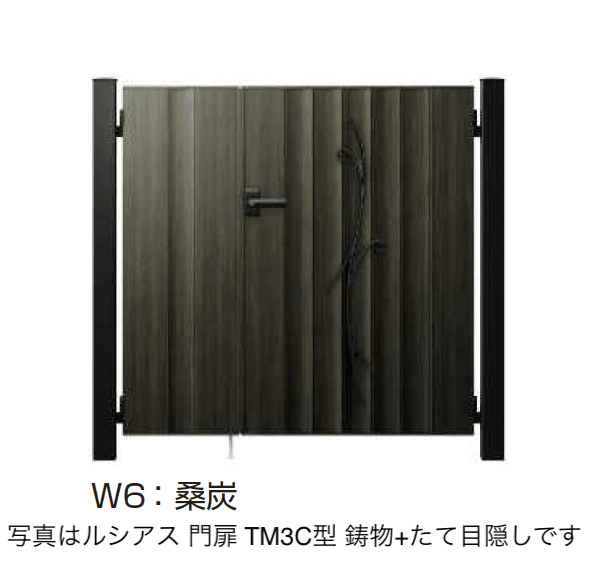YKK APの「〔ポケットキーシステム〕電気錠付 ルシアス 門扉 TM3C型 鋳物+たて目隠し【2025年6月発売】」のサブ画像5