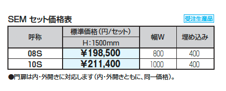 ランディーナ用袖門扉3型_価格_1