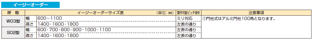 電気錠付共用門扉 ルシアス 門扉W03型【2024年版】_価格_2