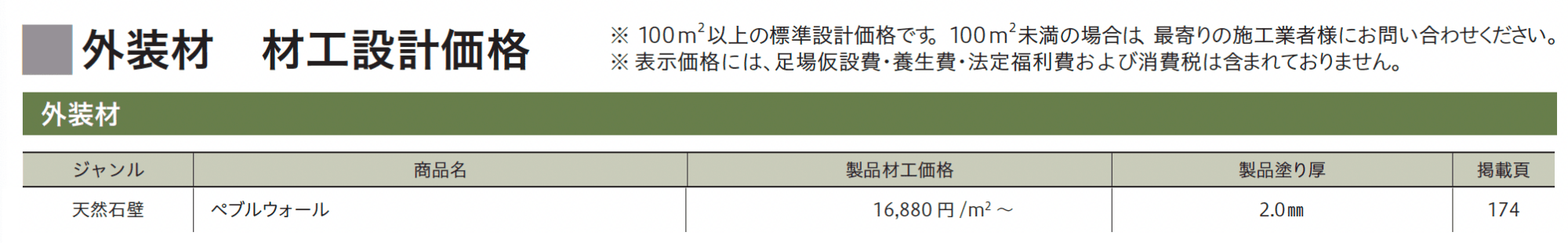 ペブルウォール_価格_1