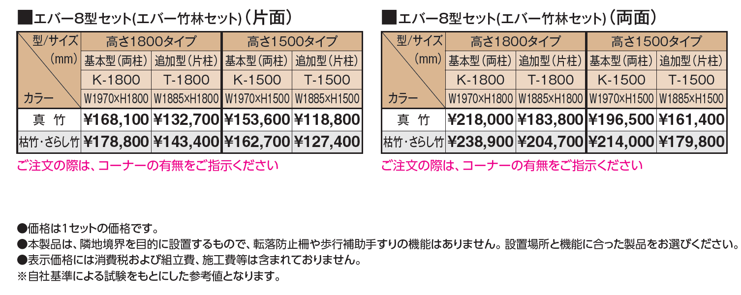 エバー8型セット(エバー桂林セット)【2024年版】_価格_1