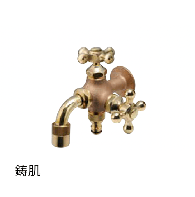 エクシスランドの「ガーデニング水栓 2口万能胴長水栓」のサブ画像2