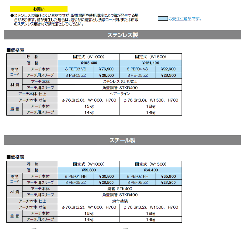 衝突防止ポール U76型 アーチ【2024年版】_価格_1