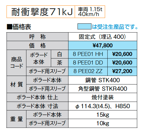 衝突防止ポール B114型 ボラード【2025年版】_価格_1