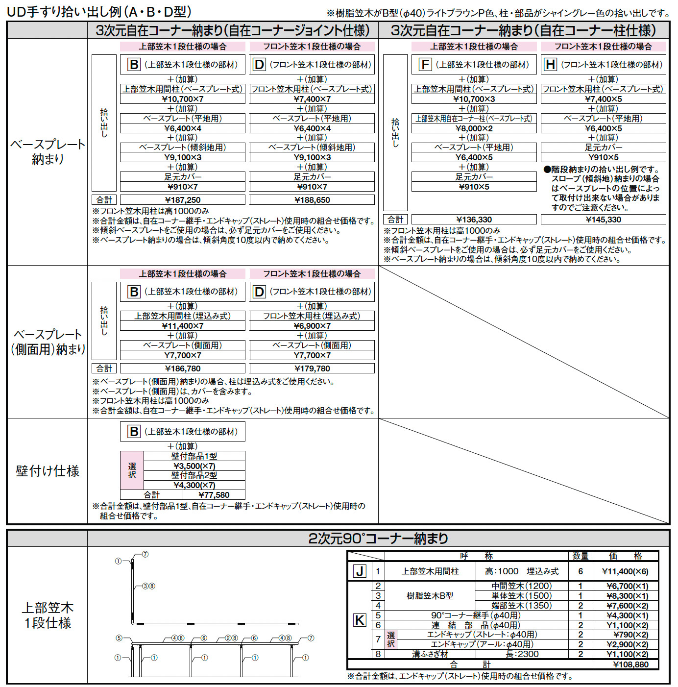 UD手すり 柱納まり【2024年版】_価格_5