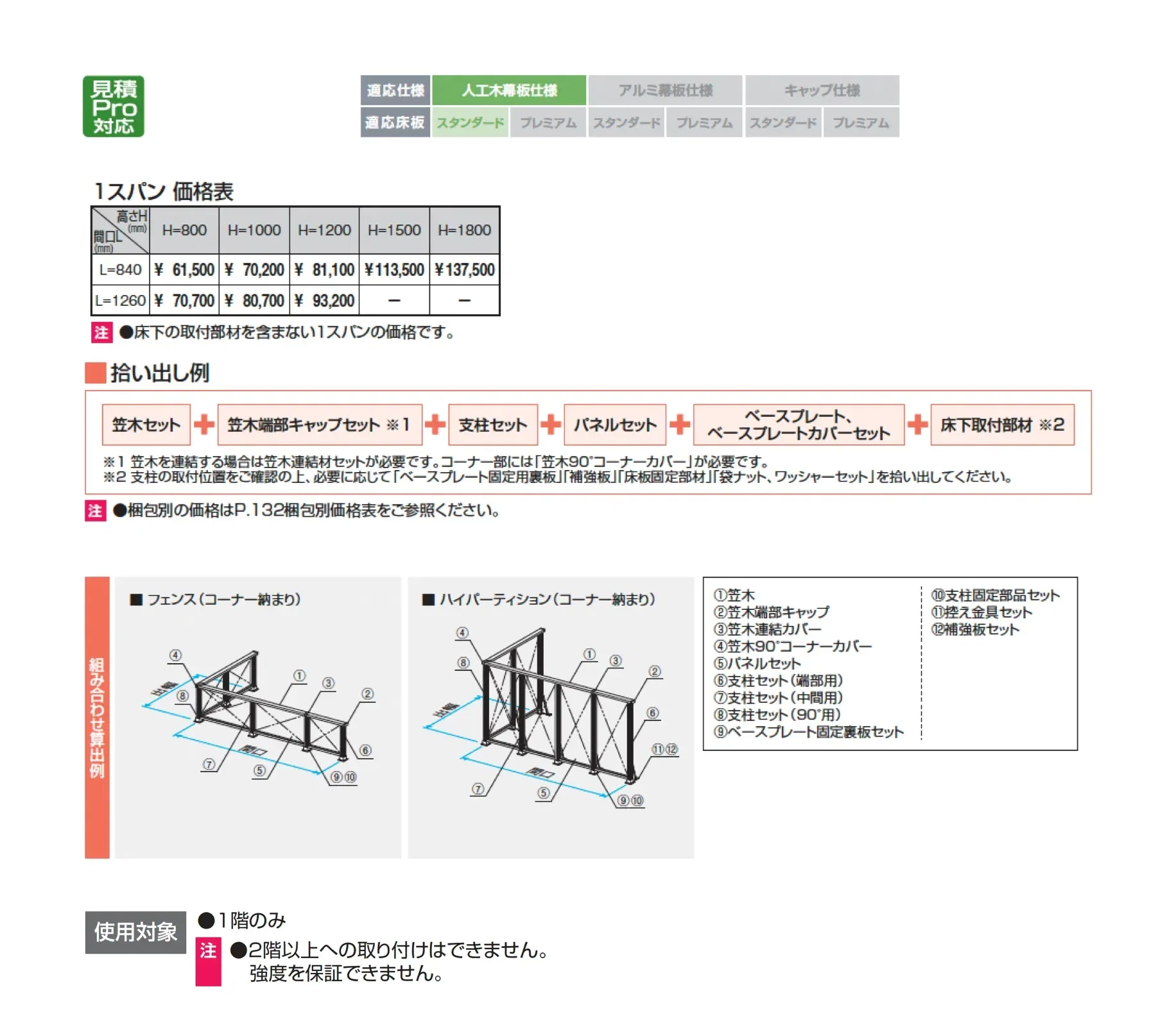 ヴィラウッドフェンス 人工木ハイパーテーション_価格_1