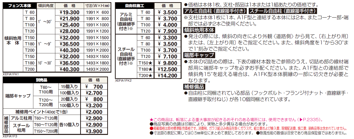 イーネット フェンスA1FK型【2024年版】_価格_1