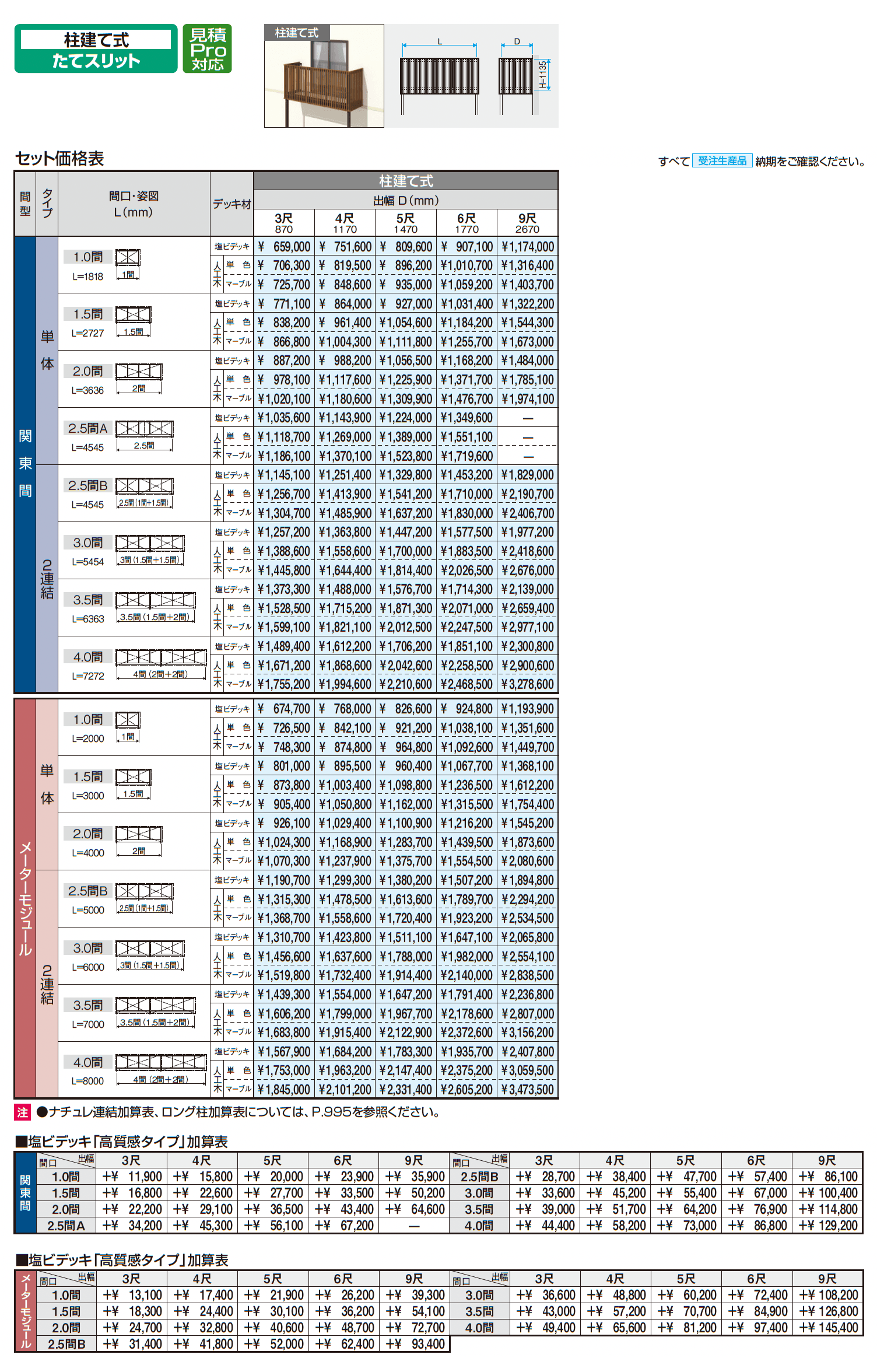 オルネ(柱建て式 たてスリット)_価格_1