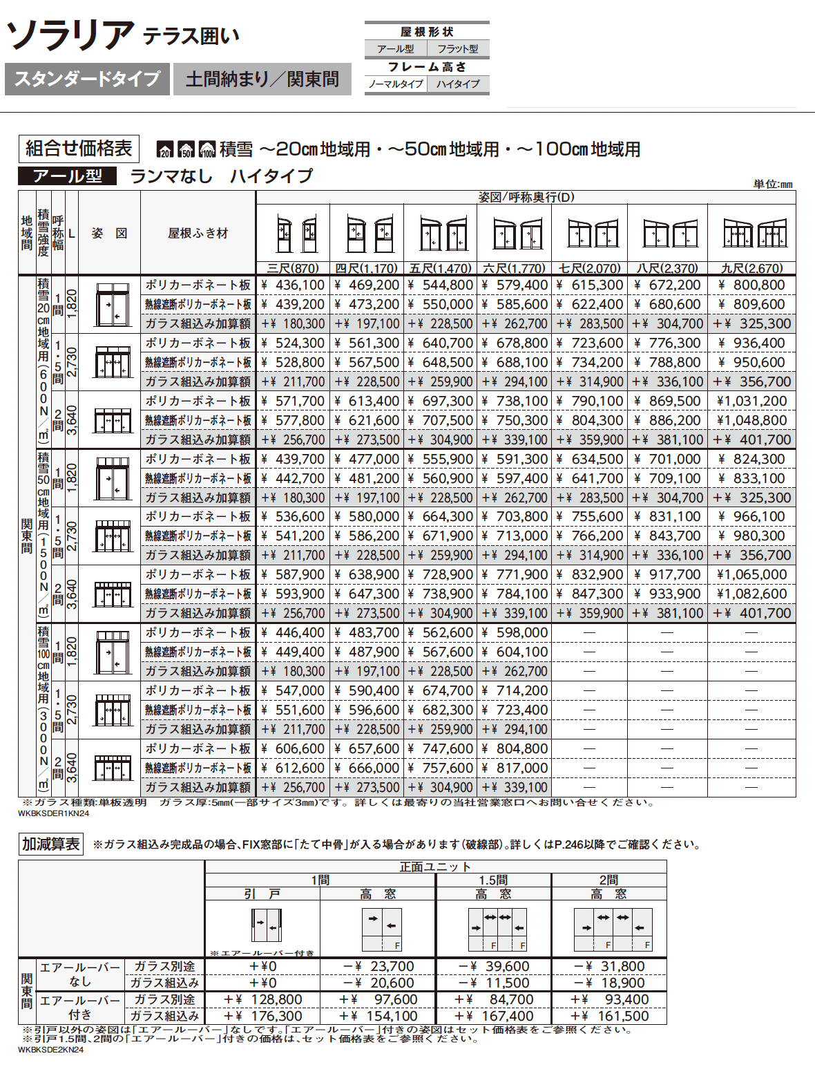 ソラリア テラス囲い スタンダードタイプ 土間納まり_価格_5