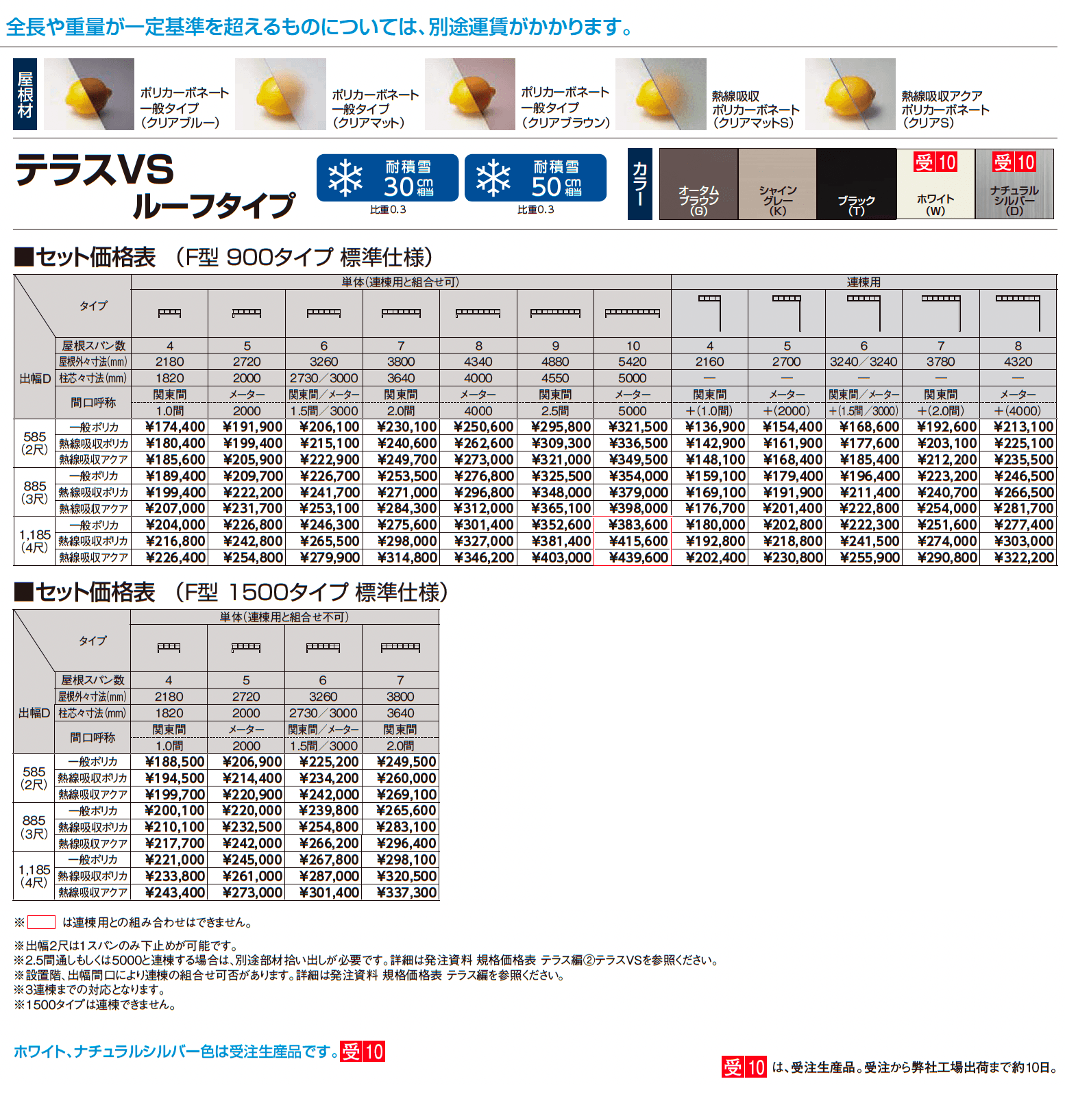 テラスVS F型 ルーフタイプ_価格_1