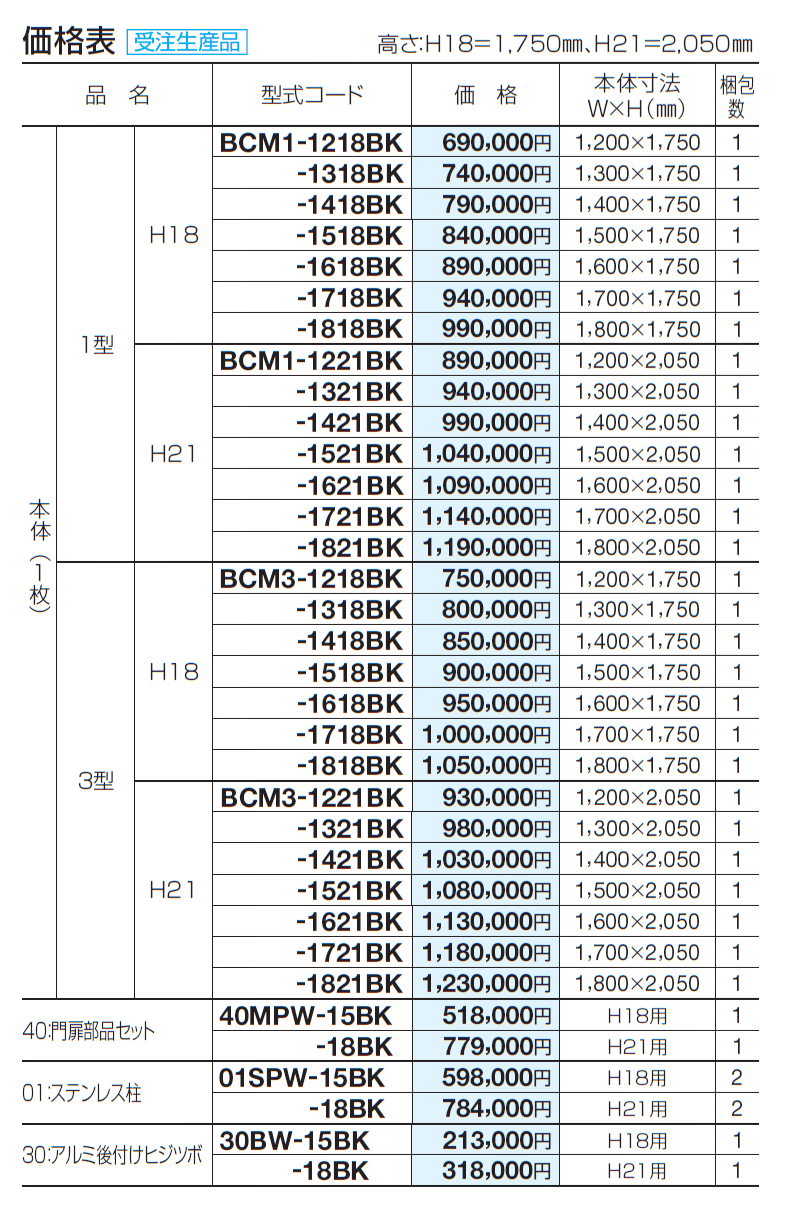 大型門扉 BCM3型【2024年版】_価格_2