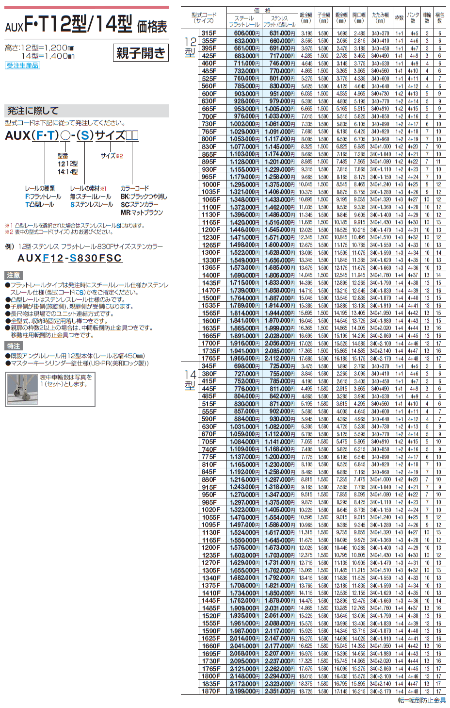 AUXF/T 12型/14型/16型/18型【2024年版】_価格_5
