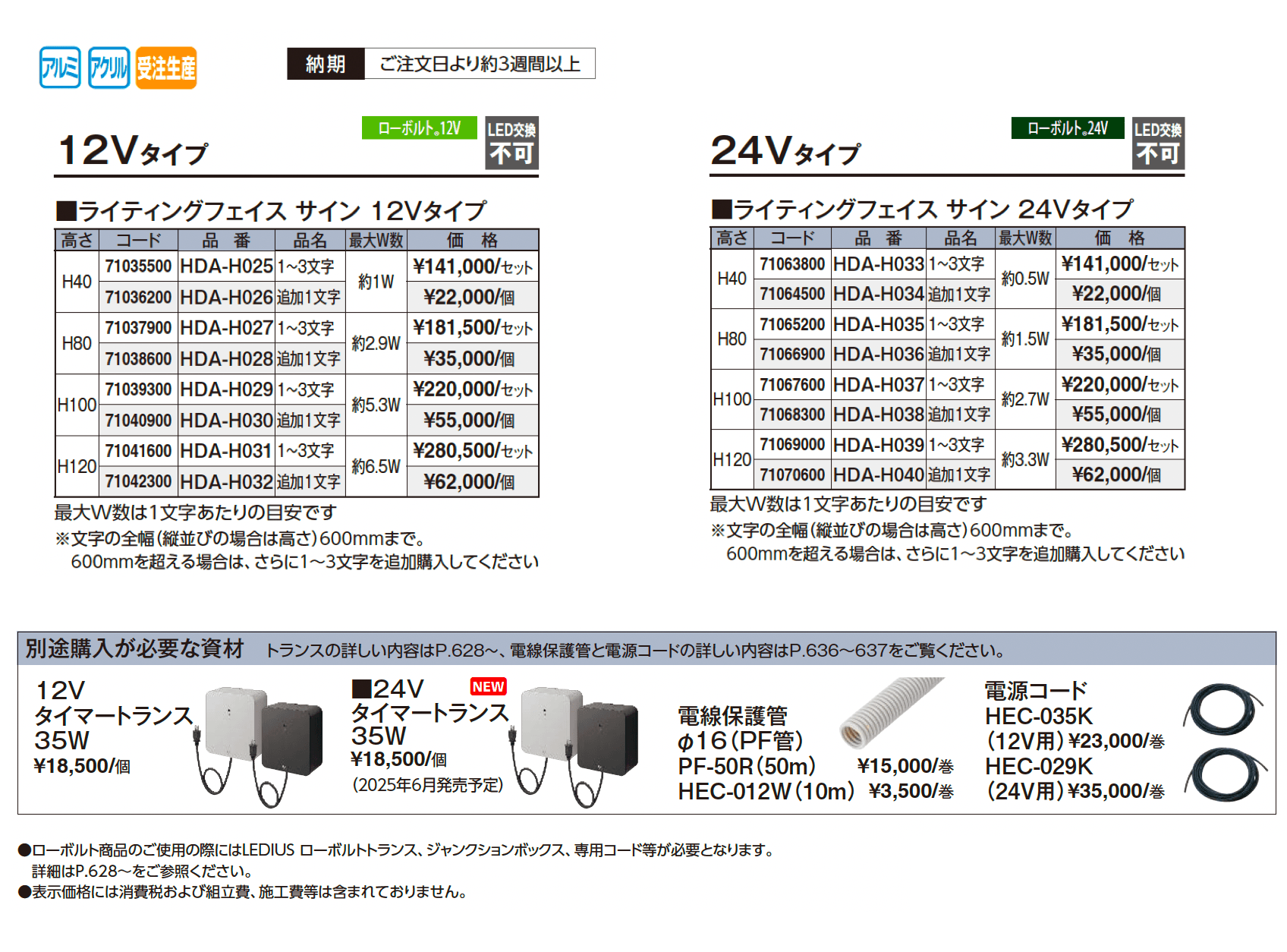 ライティングフェイス サイン 12V/24V_価格_1