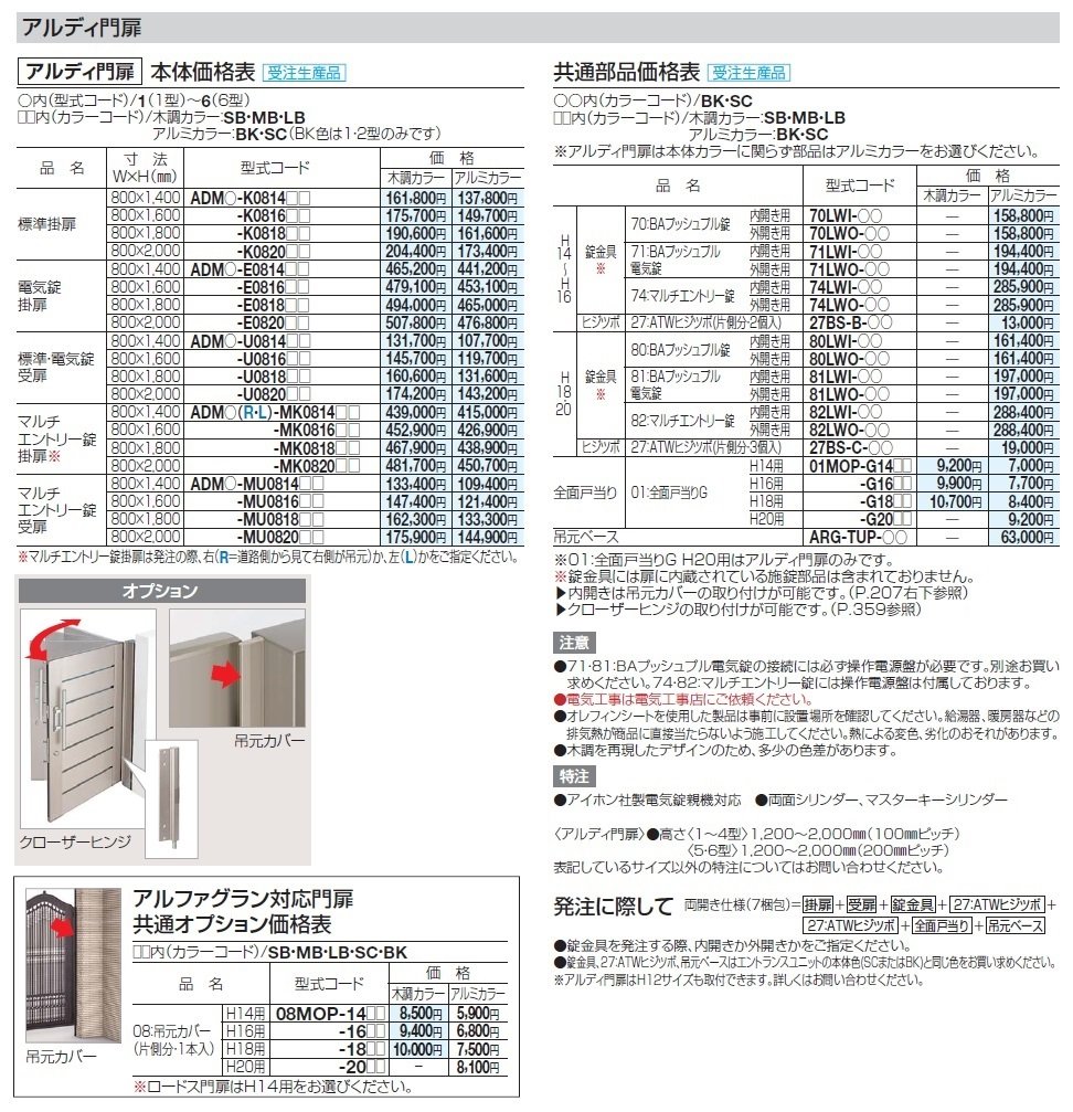 アルファグラン対応門扉 アルディ門扉【2024年版】_価格_2