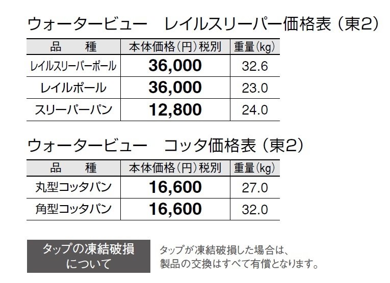 ウォータービュー レイルスリーパー【2024年版】_価格_2