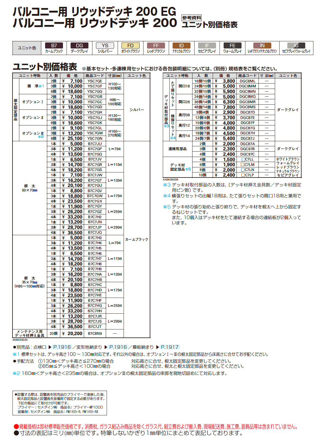 バルコニー用リウッドデッキ 200 EG_価格_2