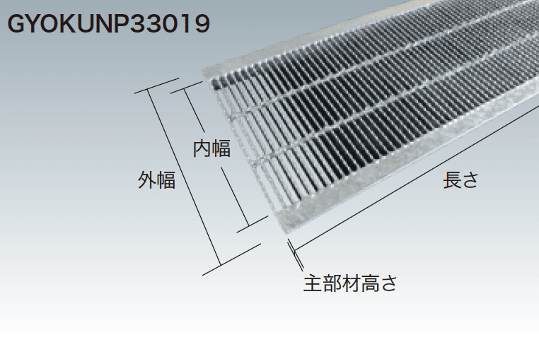 ゆとりノンスリップグレーチング（U字溝用）3