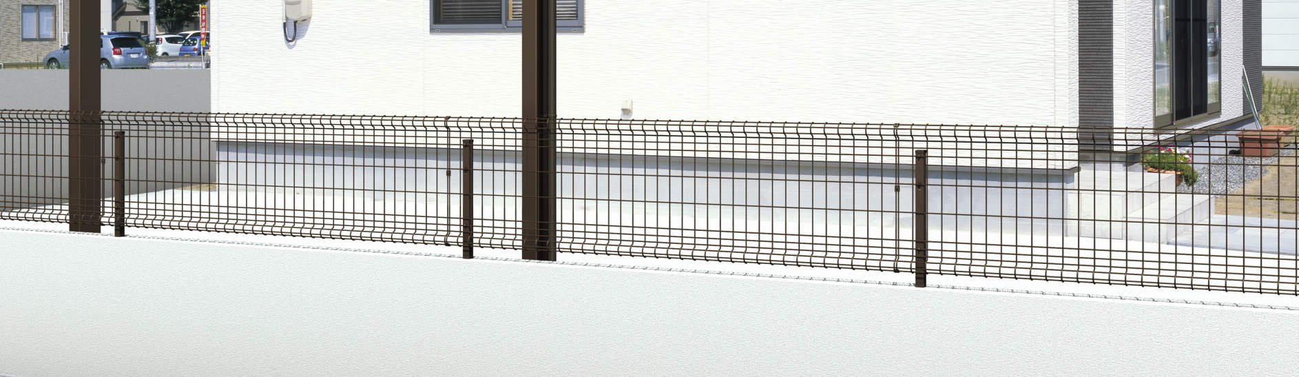 三協アルミの「ユメッシュHR型フェンス フリー支柱タイプ」のサブ画像2